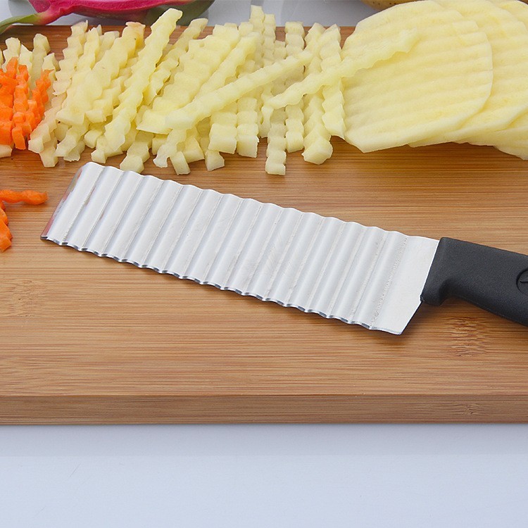 Stainless steel household wave knife professional potato cutter ripple knife cut fries ripple knife