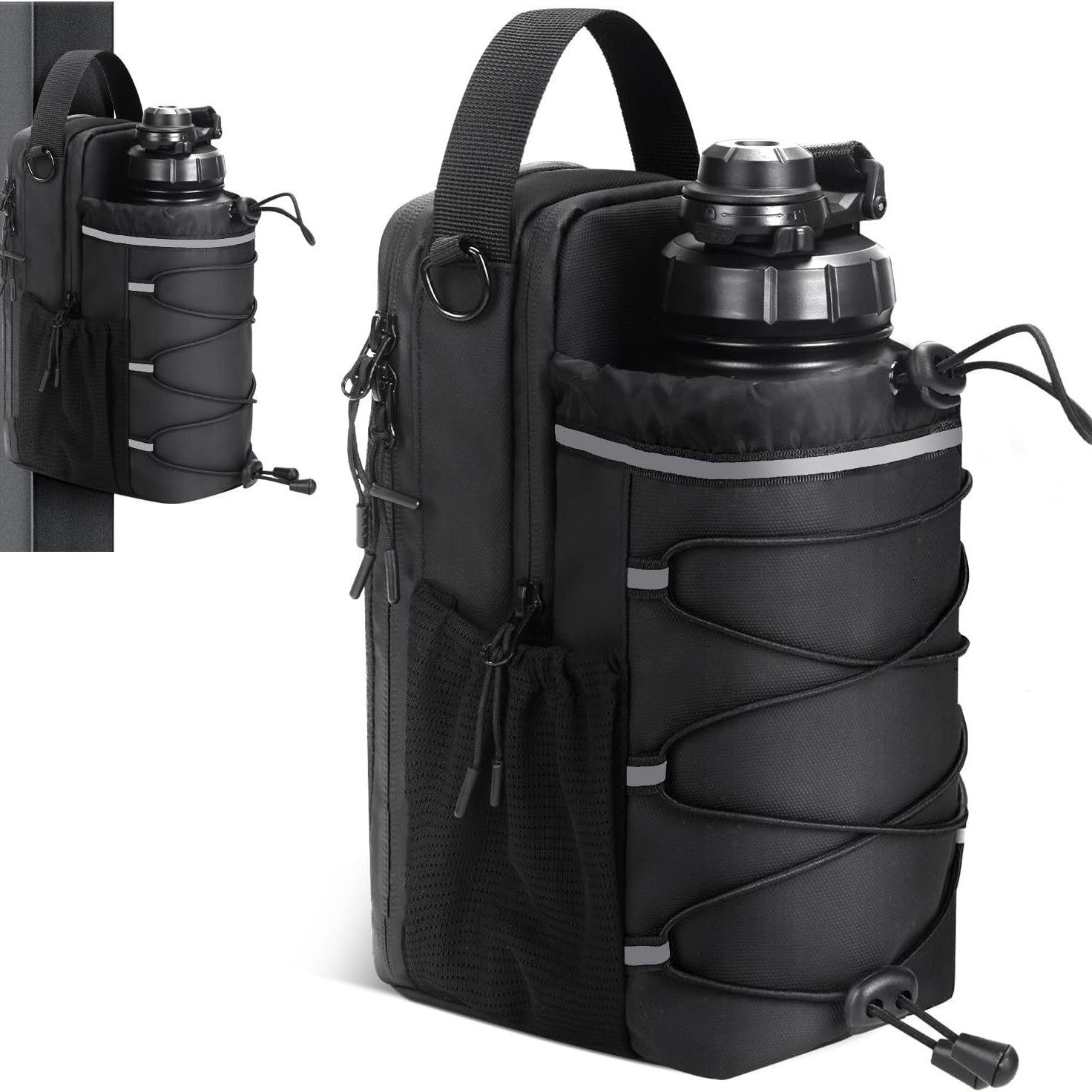 Dedicated outdoor sports magnetic water bottle bag water cup crossbody bag gym phone key storage bag