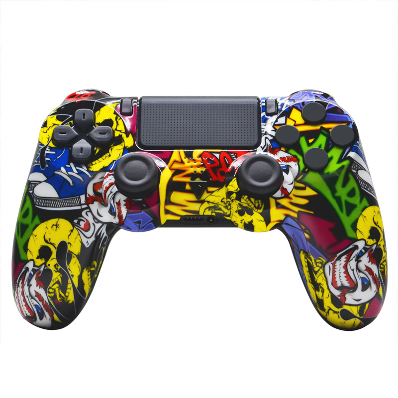 Original private mold p4 controller water transfer pattern wireless bluetooth controller vibration multifunctional P4 game controller