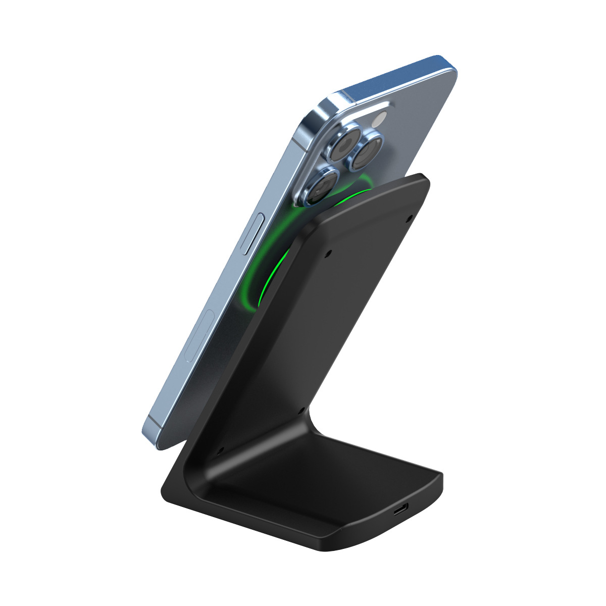 Magnetic Apple phone wireless charger desktop 15W vertical stand for Apple phone wireless charger