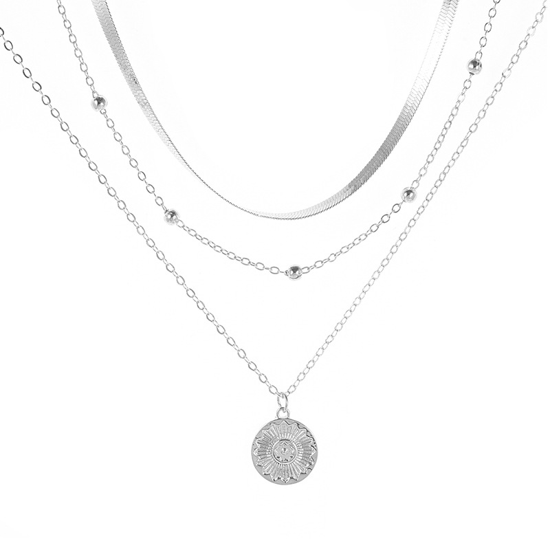 Jewelry Accessory Pearl Heart Pendant Necklace for Women Alloy Layered Collarbone Chain