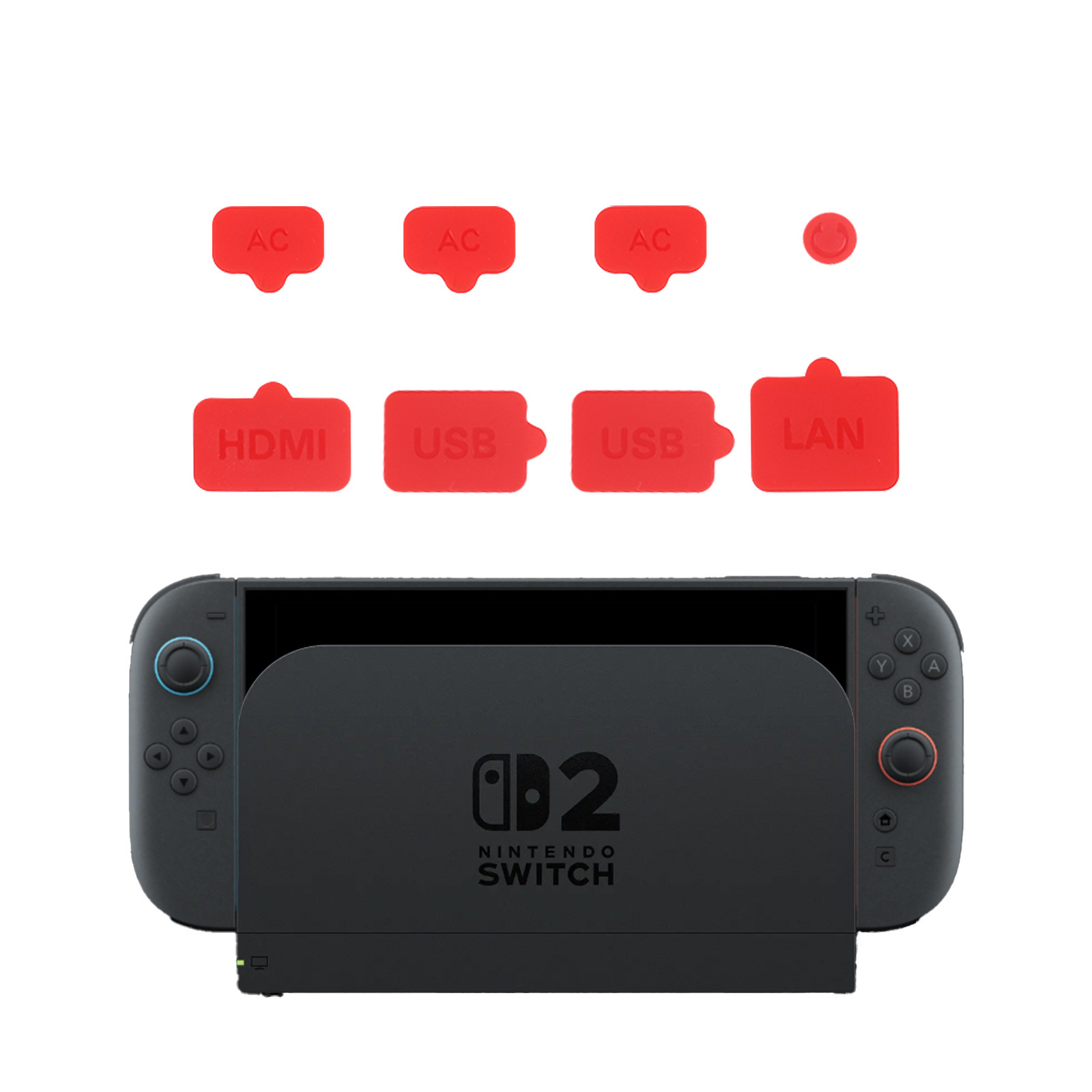 Switch 2 console dust plug set SWITCH 2nd generation dust plug USB HDMI silicone 8-piece set