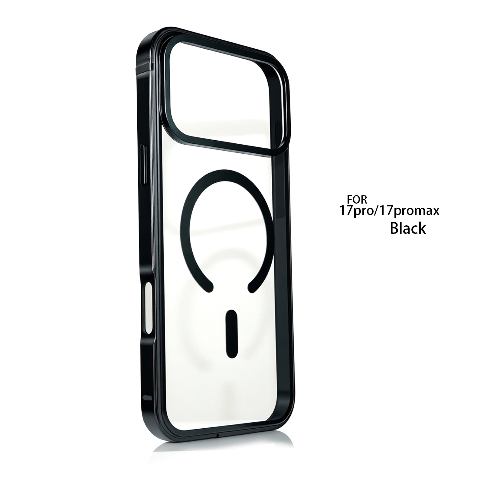 Magnetic Phone Case for iPhone 17 Pro Max Transparent Case with Metal Frame Anti-drop