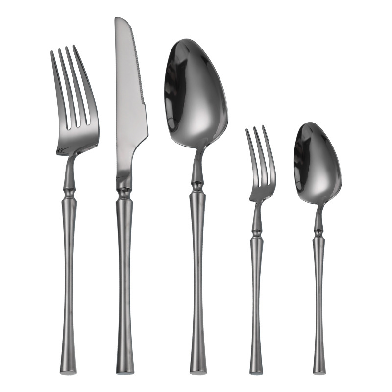 304 stainless steel tableware, knife fork spoon, small waist thickened solid household Western knife, hotel supplies, stirring spoon