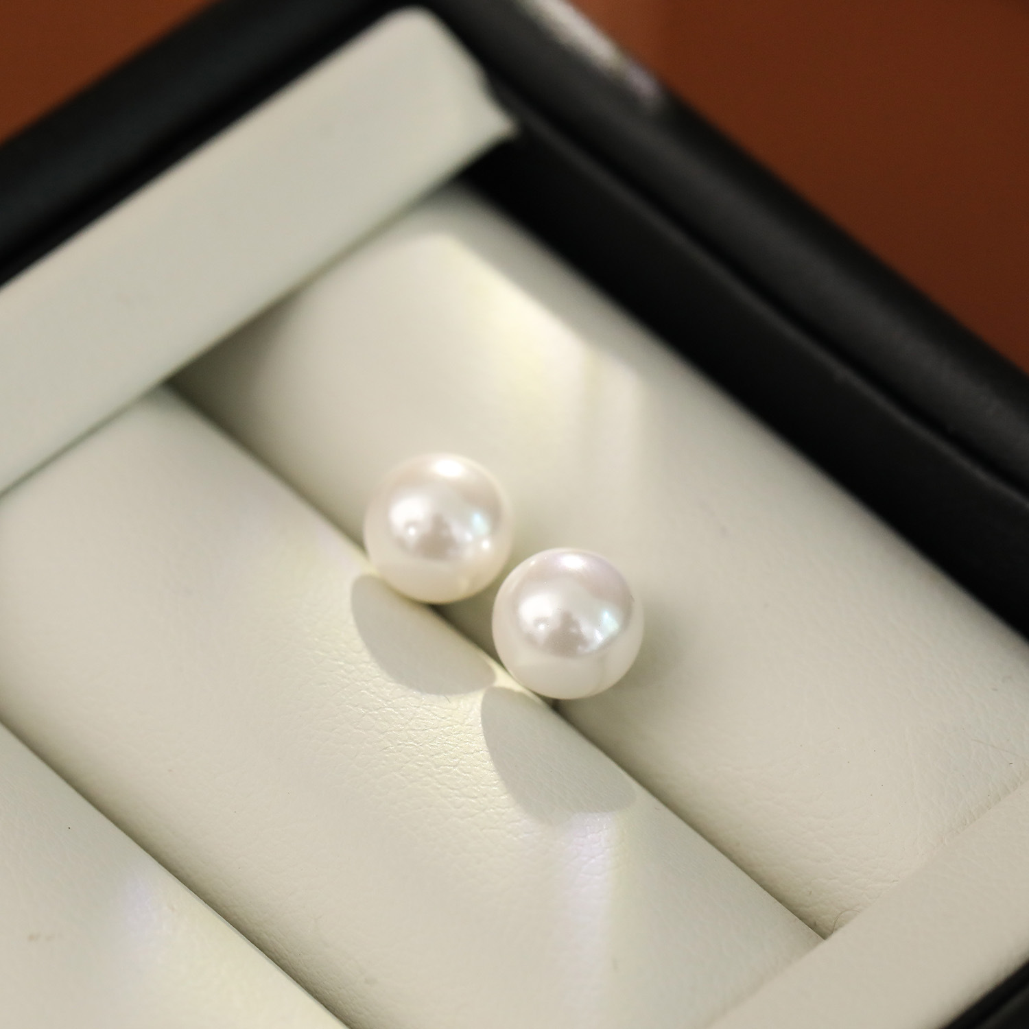 Fever Ear Studs Sense CZ Pearl Large Strong Light Round Earrings Women
