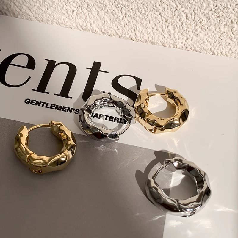 Earrings Women Metal Stud Earrings 925 Silver Needle Ear Accessories 2025 New