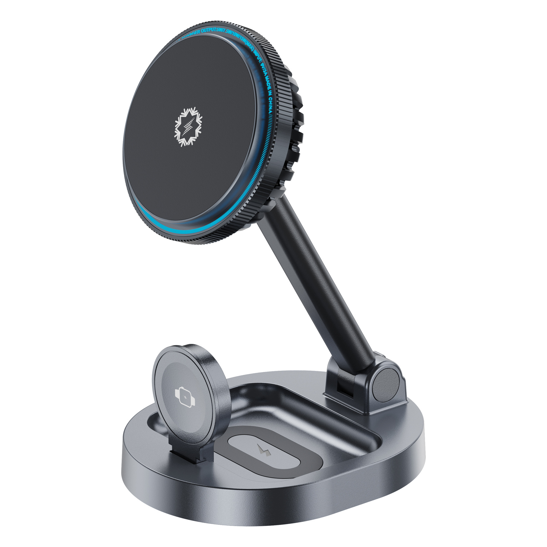 New multi-function semiconductor magnetic three-in-one wireless charger for phone cooling charging base