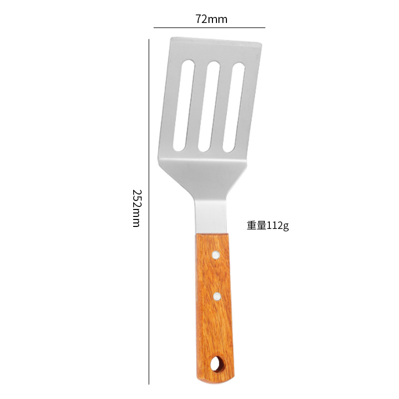 Stainless steel teppanyaki cooking spatula, Western pizza spatula, hand-grabbed cake press, pancake tool, stir-fry ice spatula