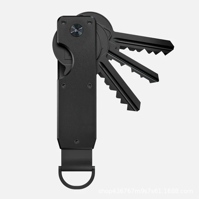 Aluminum Alloy Key Ring Multi-functional Key Organizer Compact Portable Can Hold 2-6 Keys