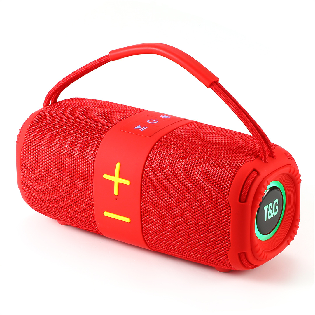 TG668 New Large Volume Dynamic Sound Dual Channel LED Diaphragm Bluetooth Speaker Handheld Portable Fabric Speaker