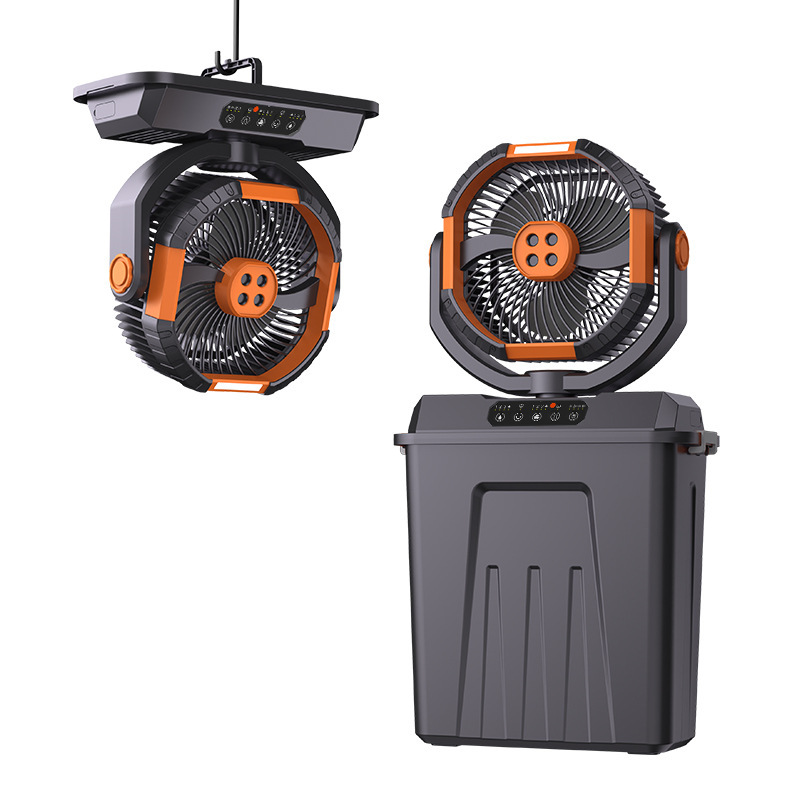 New Outdoor Camping Fan Ultra-long Battery Life USB Charging Fan Portable Moisturizing Spray Camping Fan Light