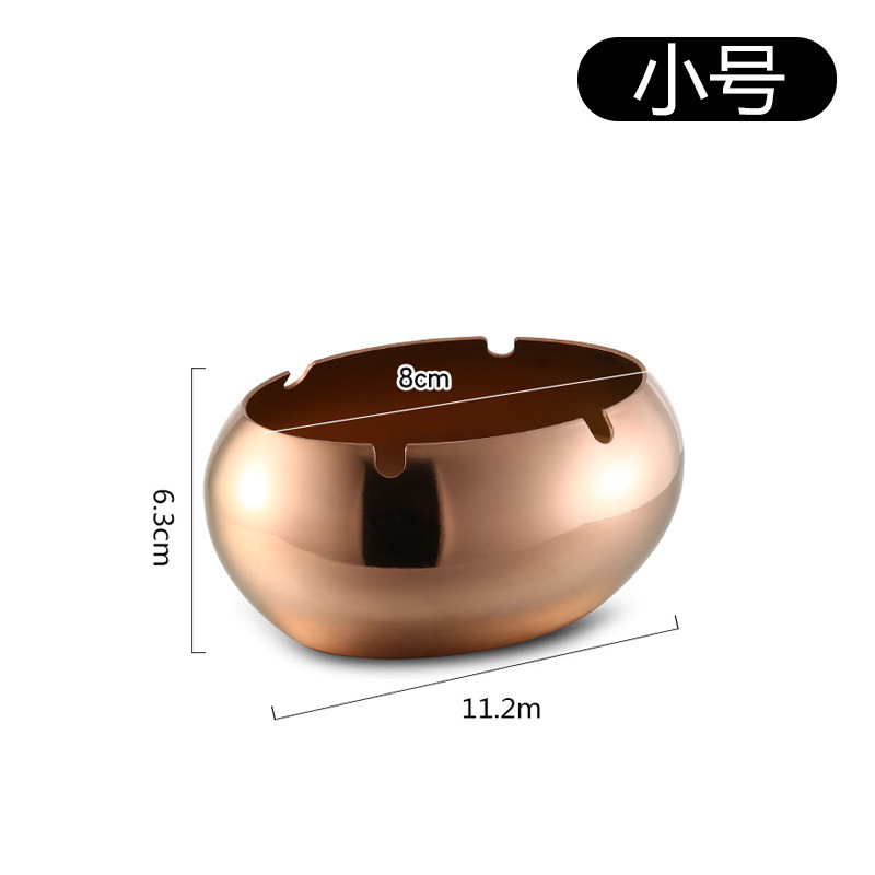 Yuanbao Stainless Steel Ashtray Internet Cafe Restaurant Hotel Oval