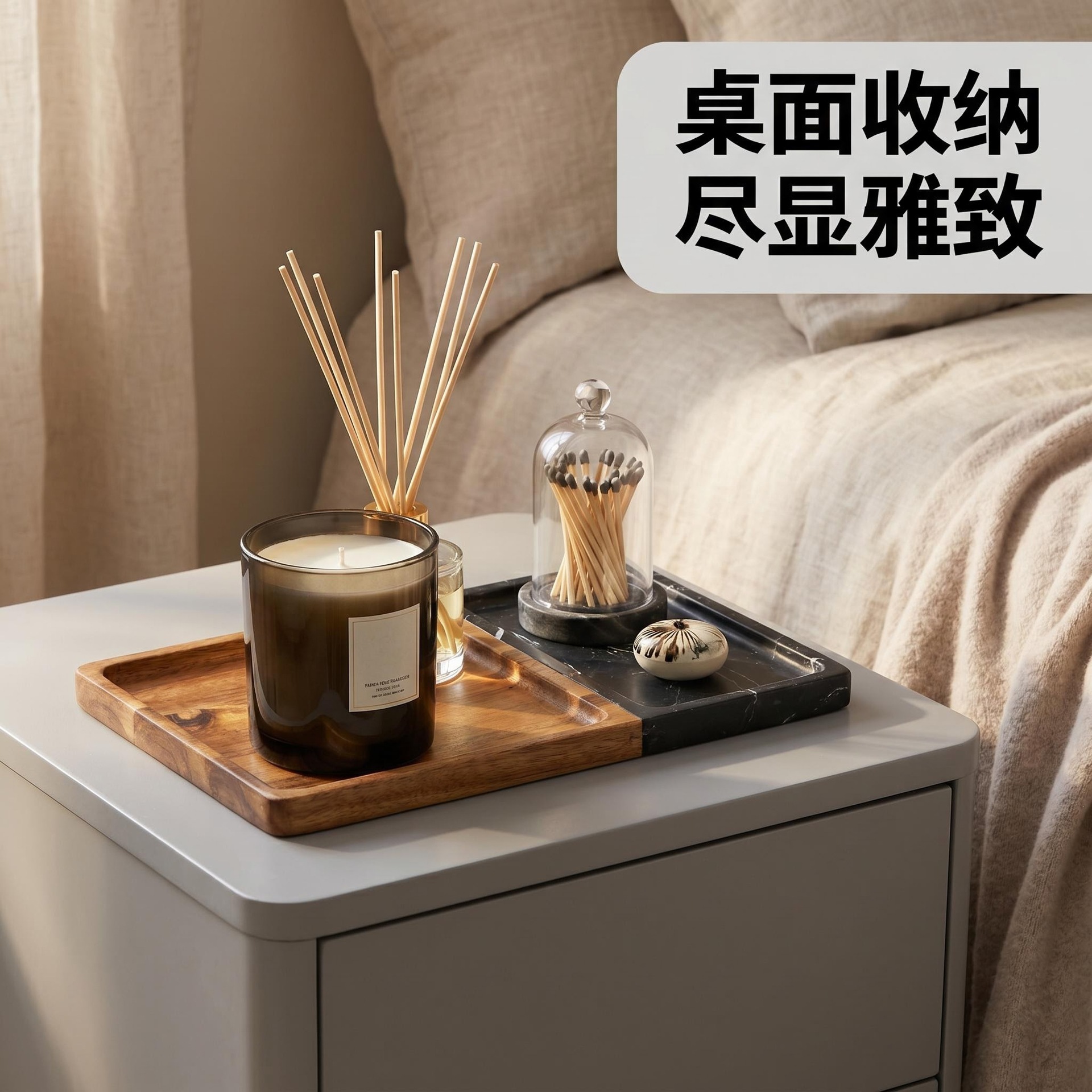 Marble Spliced Acacia Wood Tray Home Commercial Western Food Dessert Plate Fruit Storage Platter Wooden Plate