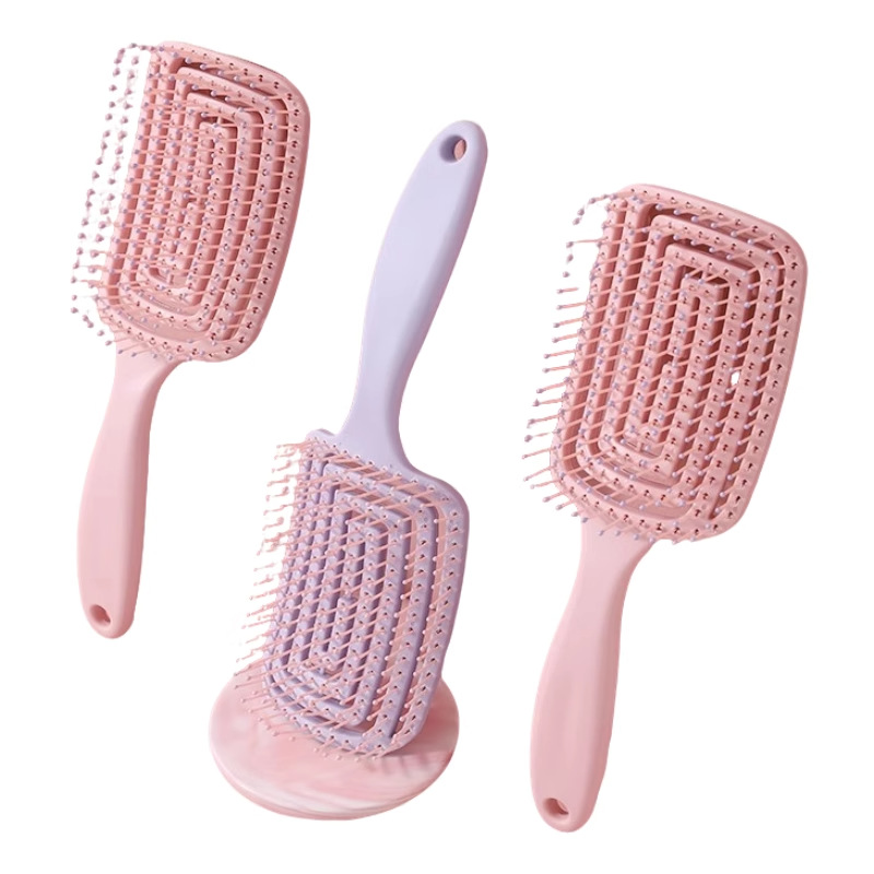 High crown comb for hair fluffing, hollow large curved bone wide tooth comb massage hair cushion comb