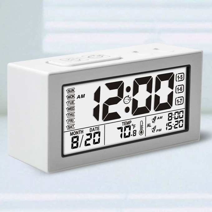 2025 New Electronic LCD Digital Alarm Clock Perpetual Calendar Desk Clock Desktop Living Room Smart Clock