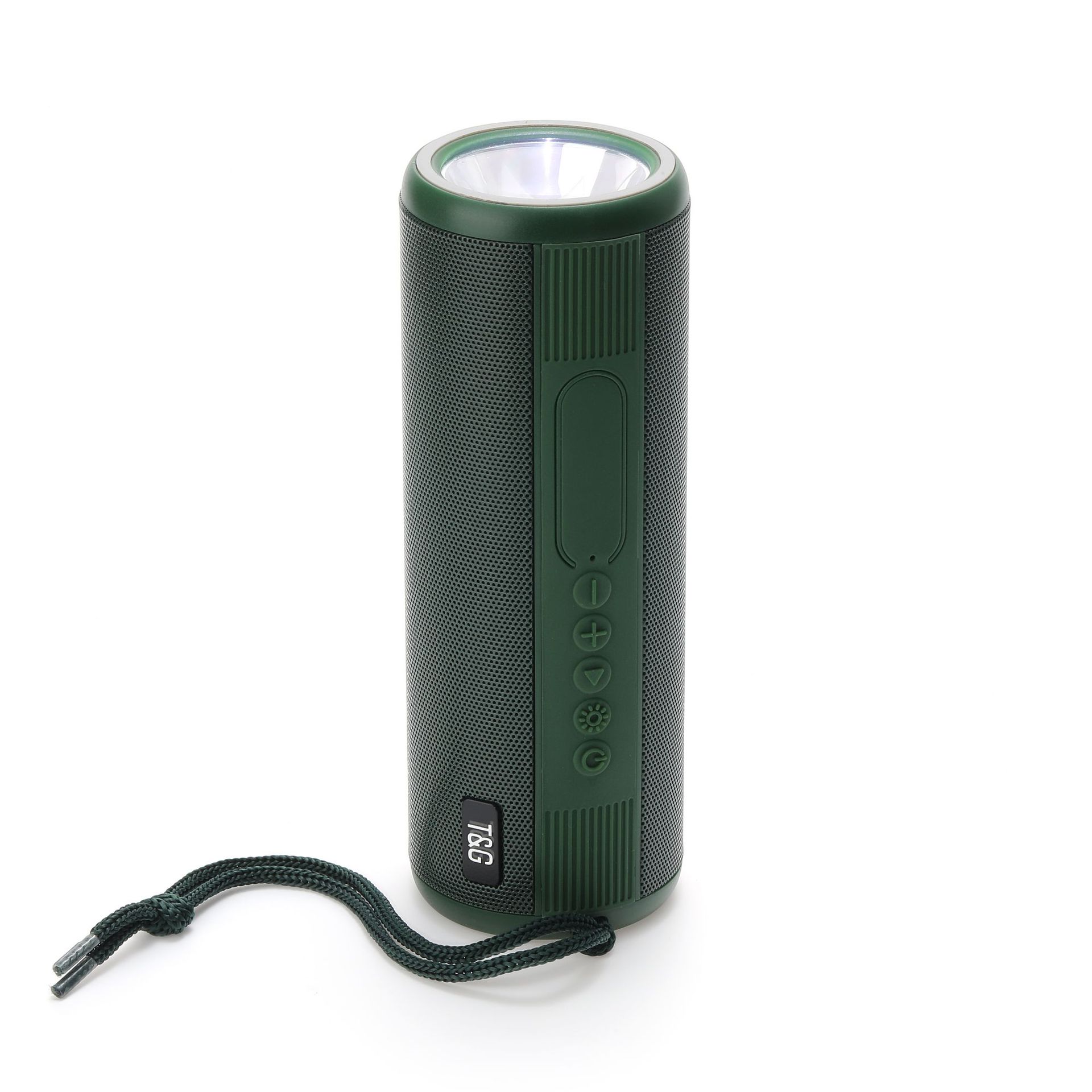 Cylindrical Iron Mesh Metal Texture Flashlight Bluetooth Dual Horn Speaker Outdoor Portable TG635