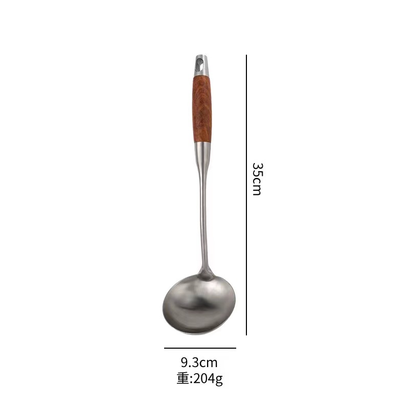 304 stainless steel household kitchen utensils thickened rosewood spatula cooking household kitchen supplies