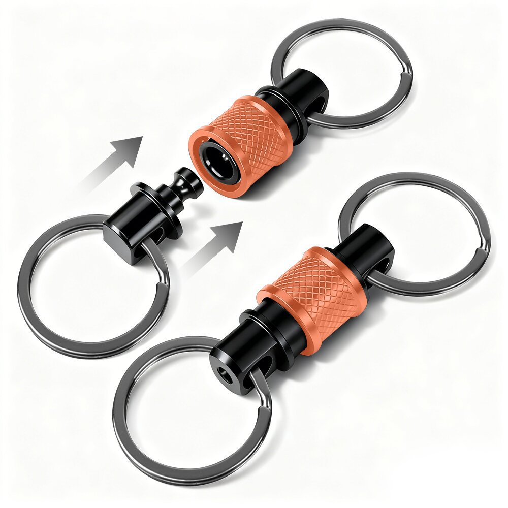 Mini Portable Ultra-light Aluminum Alloy Universal Buckle Outdoor Convenient Hanging Buckle 360-degree Rotating Detachable Keychain