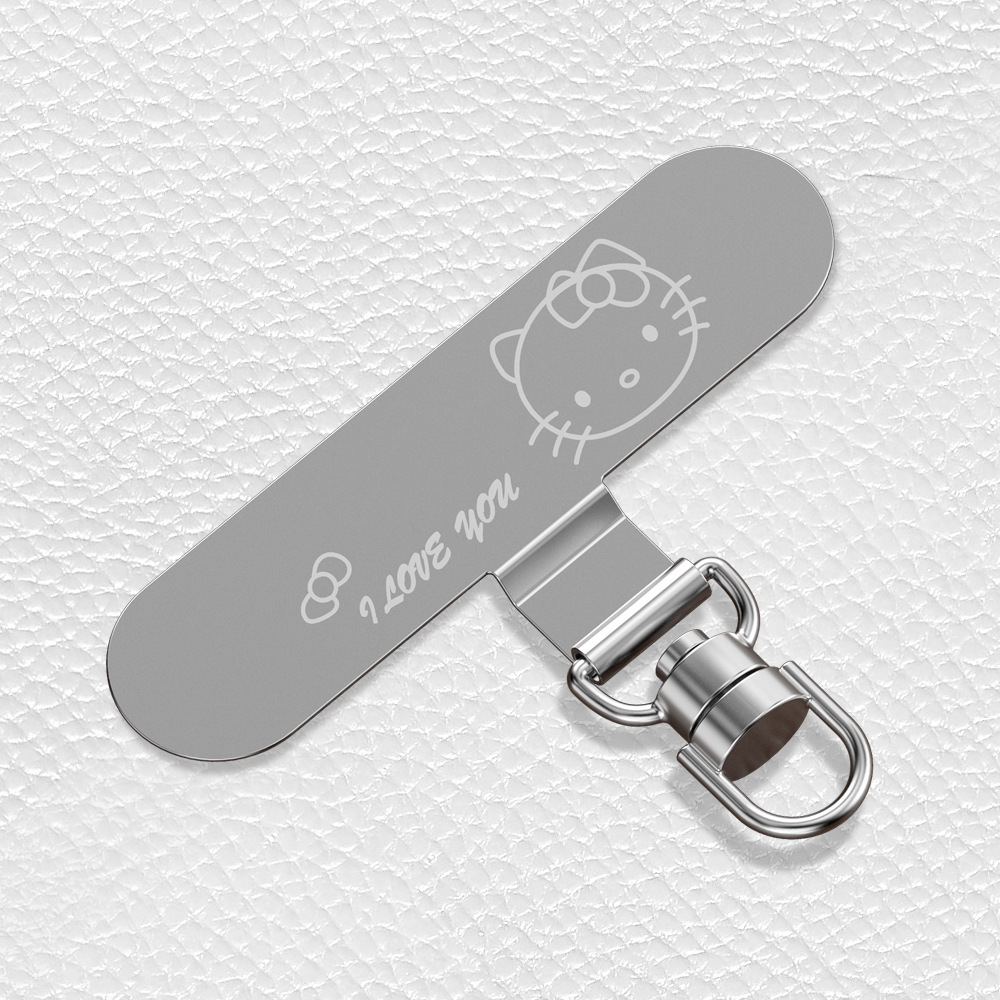 Pad Stainless Steel Metal Clip Phone Case Fixed Buckle Connection Clip Phone Chain Rotating Pendant Geometric Pendant