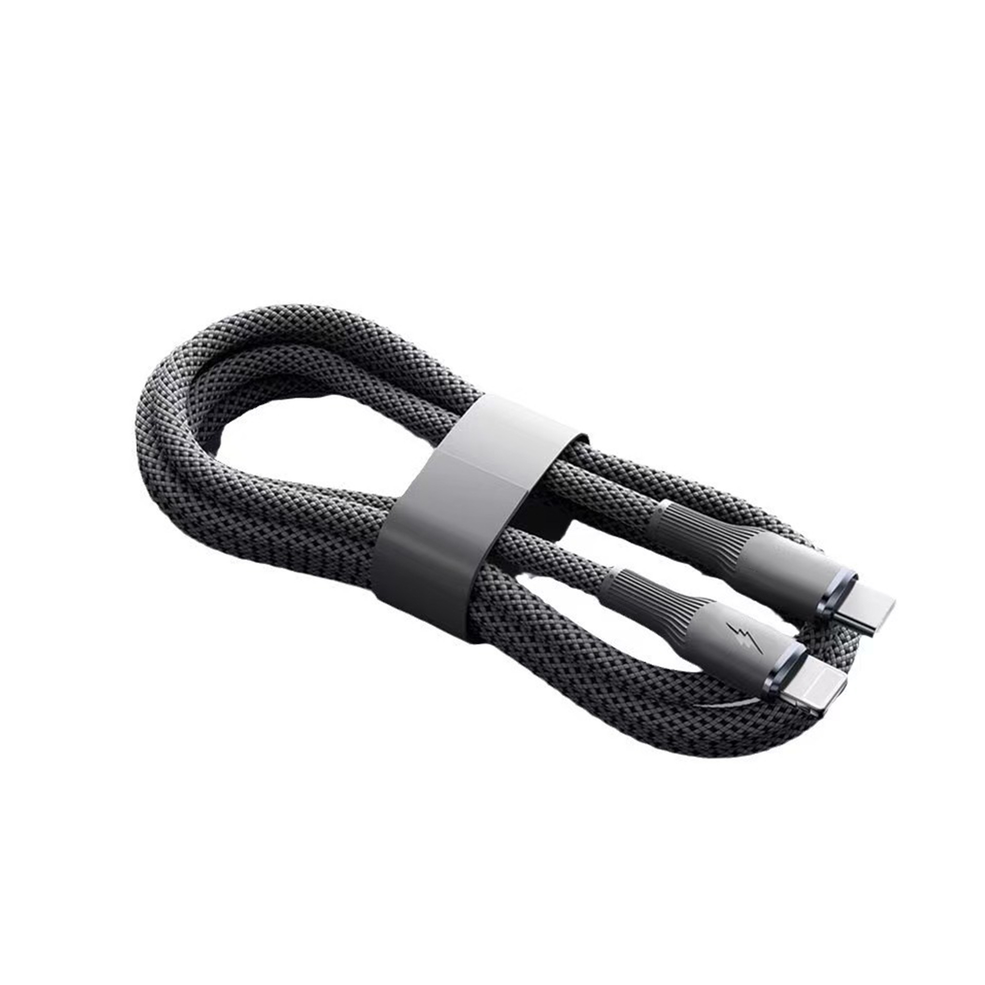 Tungsten Gold Nylon Braided Data Cable Type-C for Apple Android Huawei Phone Fast Charging Cable