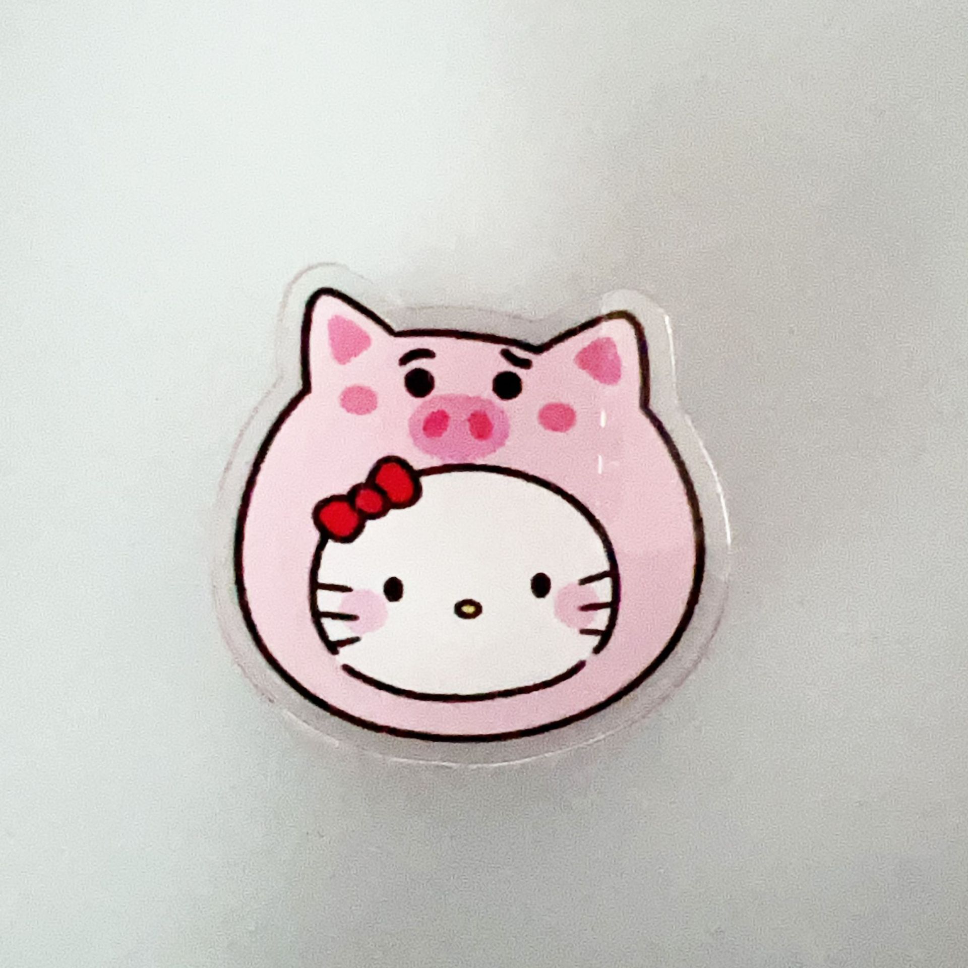 约4*3.8cm左右 · 粉猪 双面