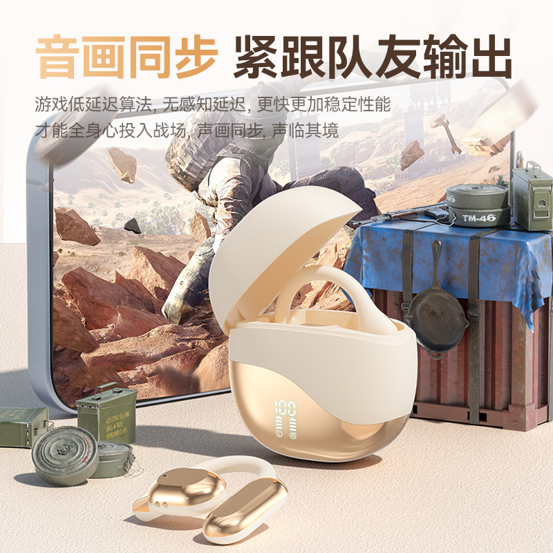 New Wireless Ear Hook Bluetooth Earphone Open Air Bone Conduction Long Battery Life Sports OWS Translation Earphone