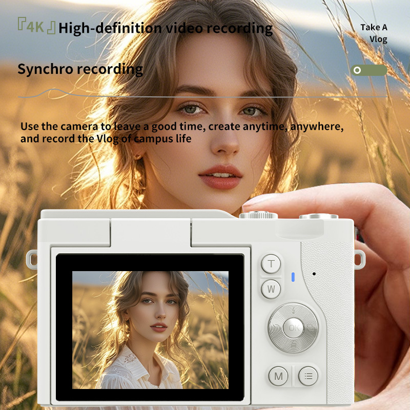 CCD Digital Camera 4K HD Portable Camera Student Digital Camera Children Toy Gift