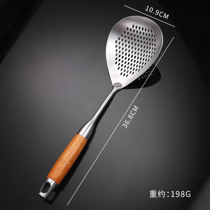 201 stainless steel slotted spoon household kitchen frying colander large deep noodle strainer dumpling strainer pepper strainer