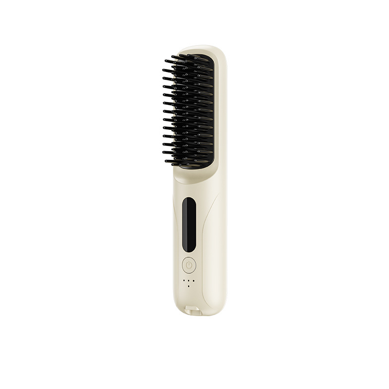 Mini Wireless Hair Straightening Comb Portable Comb Straight Hair Non-damaging Home Travel Hair Styling Charging Curling Wand