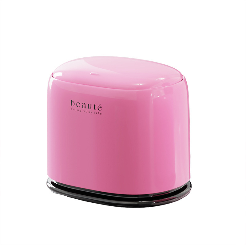 Cream Style Desktop Press Trash Can Tabletop Double Layer Storage Small Wastebasket Press Type