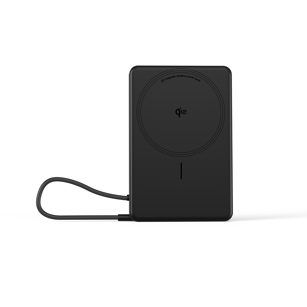 Ultra-thin Qi2 certified 10000mAh magnetic power bank CCC certified with TFT display wireless charging bank