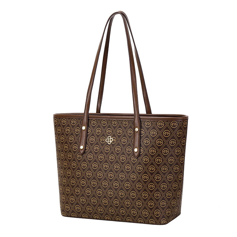 Women's bag 2026 new women's bag commuting large capacity tote bag print single shoulder bag