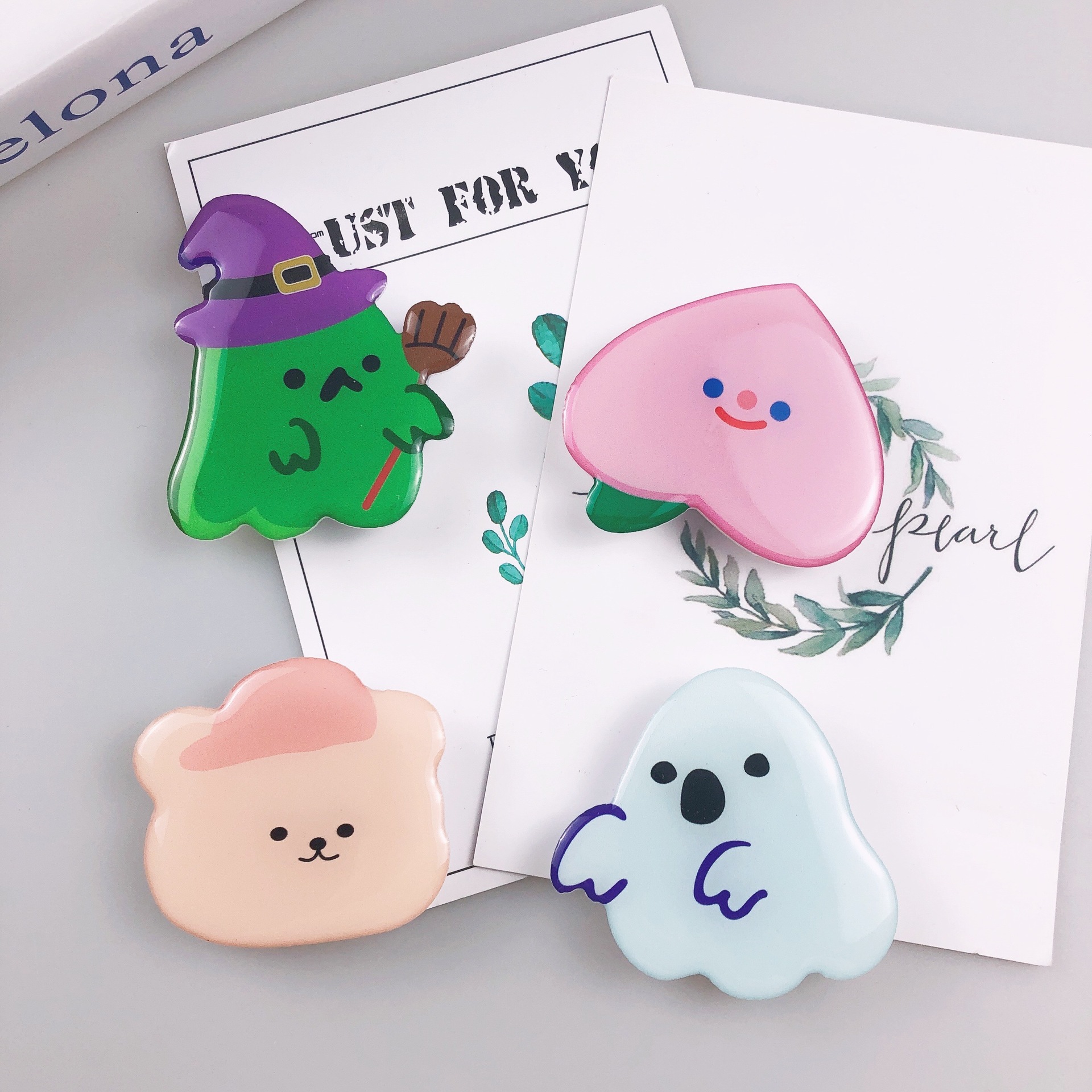 Airbag Stand Korean Acrylic Resin Halloween Gift Foldable Telescopic Phone Letter Heart Portable
