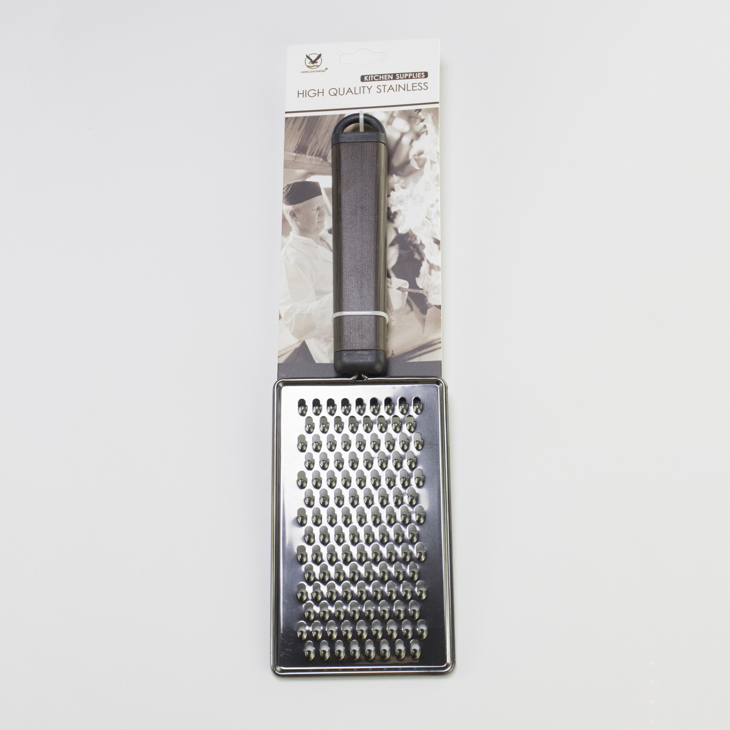 Small hole large hole dual-use stainless steel radish grater imitation wood grain handle household kitchen multifunctional fruit and vegetable grater shredder tool