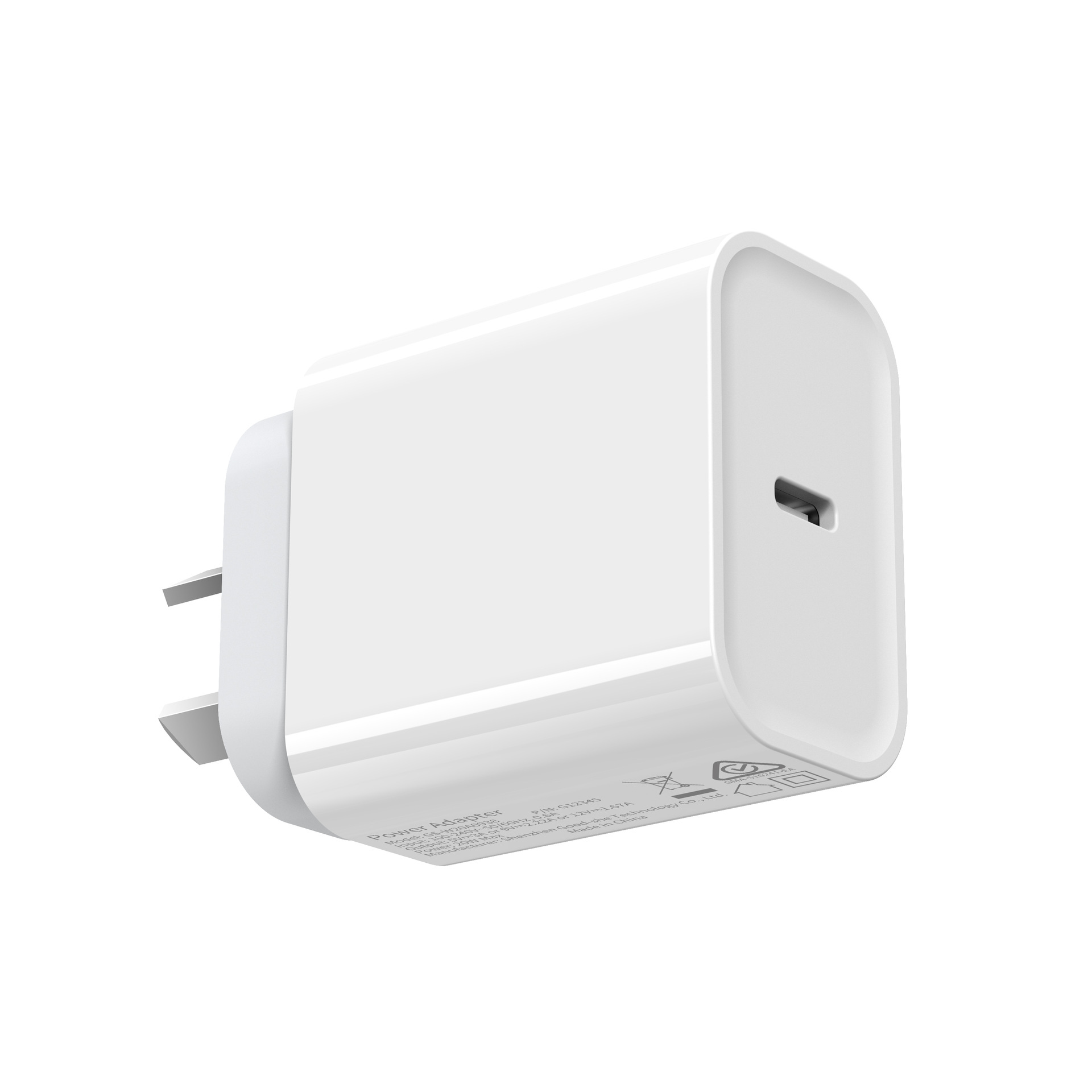 Australian standard 30W phone charger SAA certified TYPE-C for Samsung Apple tablet figure-eight charging head