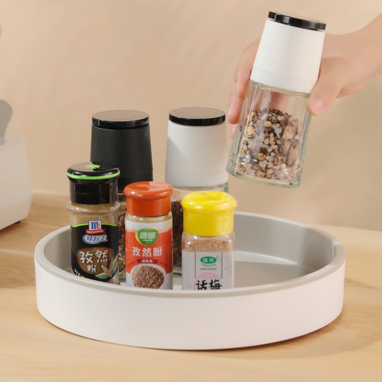 Rotating seasoning rack, kitchen countertop multifunctional soy sauce bottle, seasoning storage, household supplies