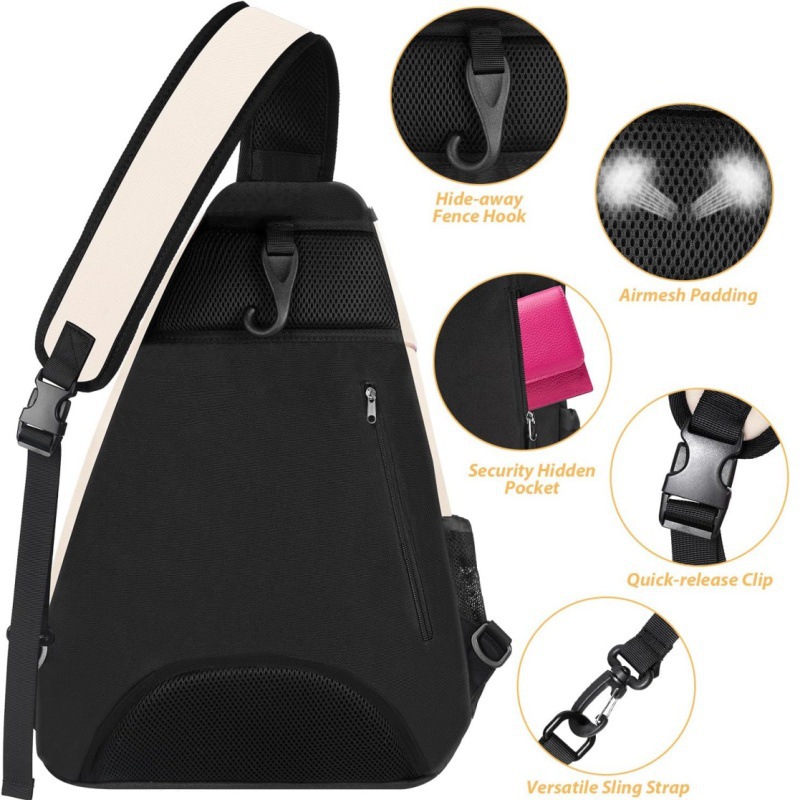 2025 New Badminton Bag Outdoor Sports Training Single Shoulder Tennis Bag Pickleball Backpack Crossbody Bag