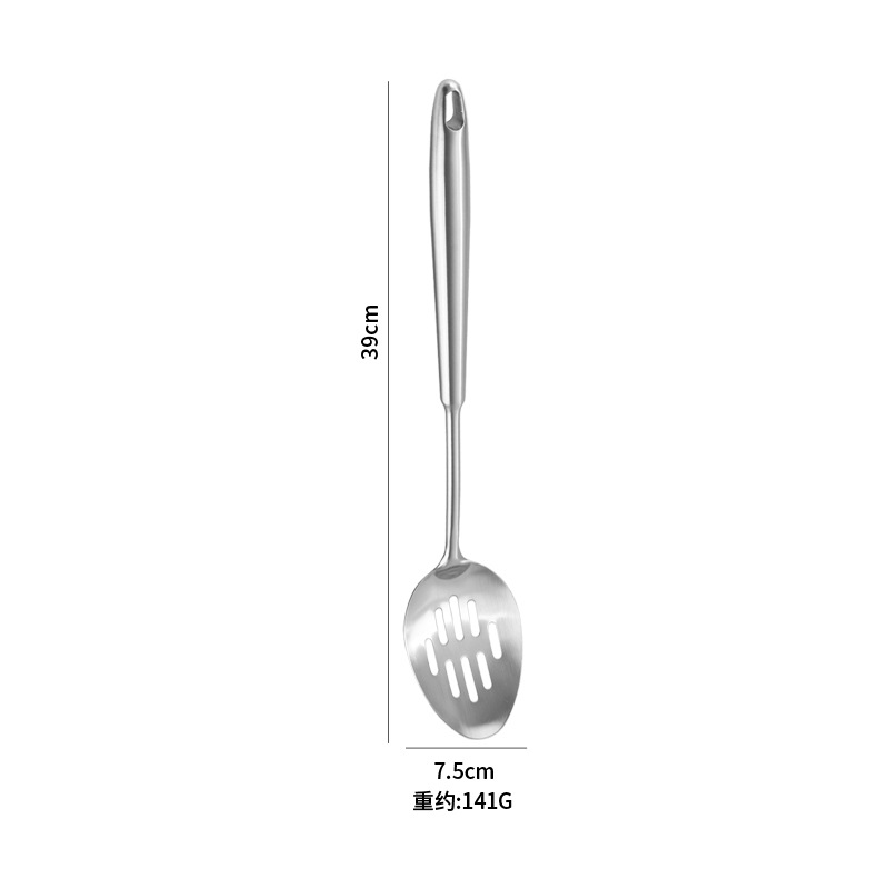 Stainless steel spatula, cookware, kitchen tools, household hanging hole soup spoon, slotted spoon, frying spatula, stir-fry spatula set