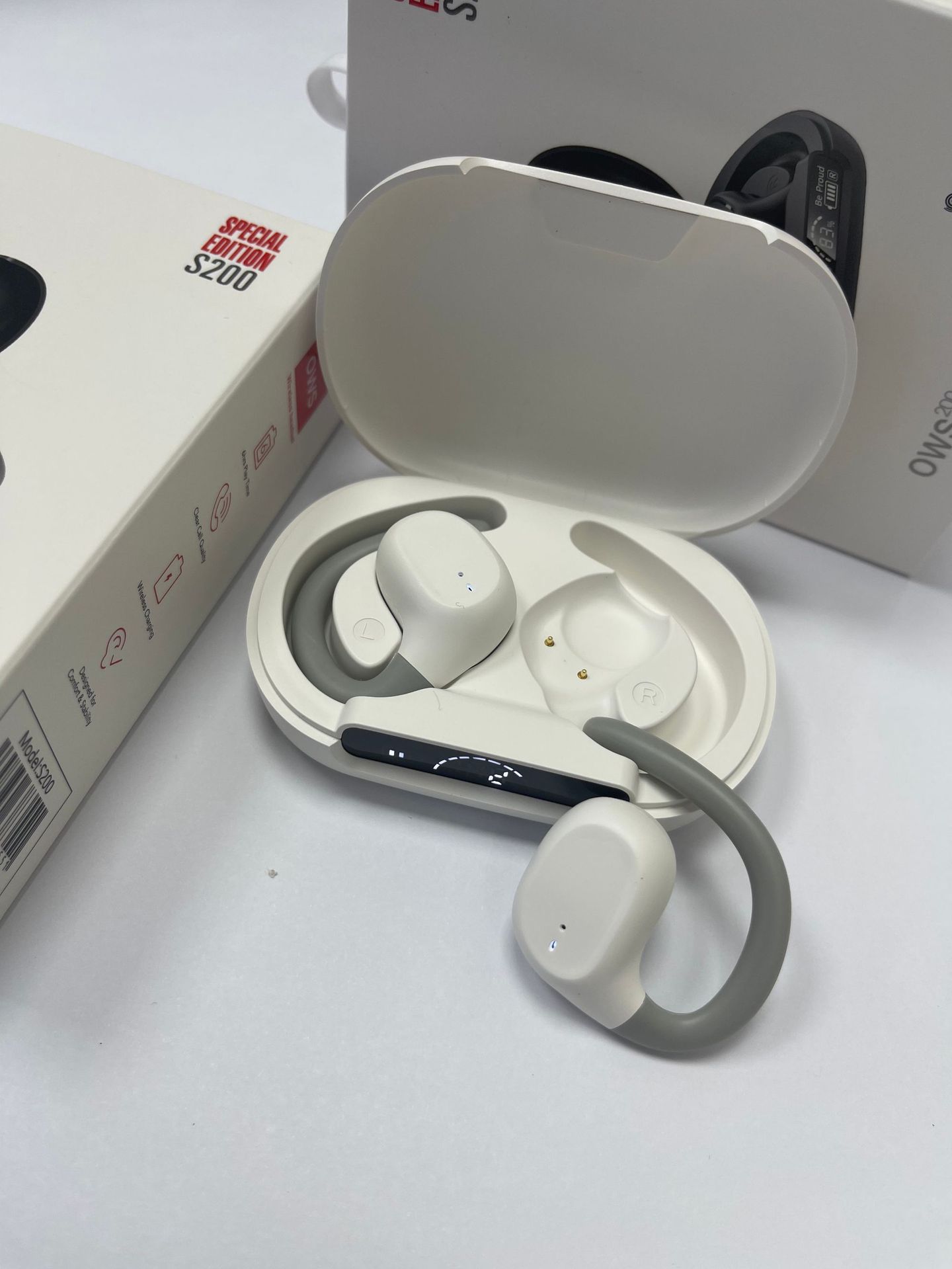 Open-ear OWS earhook sports wireless headset ultra-long battery life bone conduction Bluetooth S200