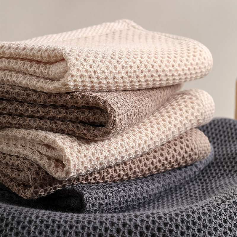 Dishcloth Cotton Square Towel Dishcloth Hand Towel Tea Towel Daily Honeycomb Absorbent Cotton Breathable Kitchen Clean Non-greasy