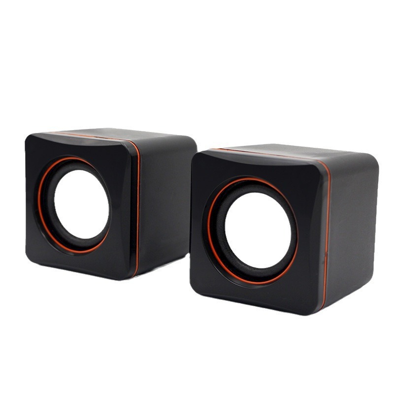 Small Cube Computer Speaker 2.0 Notebook Desktop Mini USB Wired Subwoofer Home Office Audio