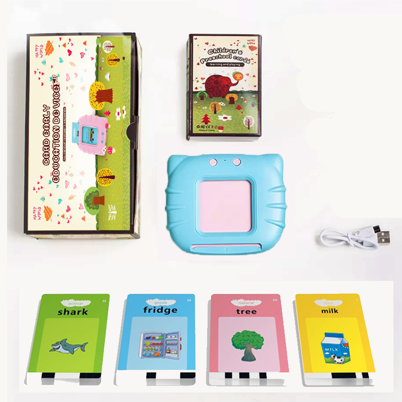 Dinosaur Card Machine English Spanish Bilingual Children's Enlightenment Foreign Language Learning Card Insert Machine Educational Toy
