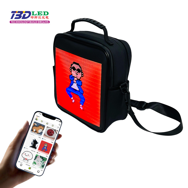 New Crossbody Bag, LED Backpack, Outdoor Portable LED Advertising, Didi LED Dynamic Backpack, LED Screen