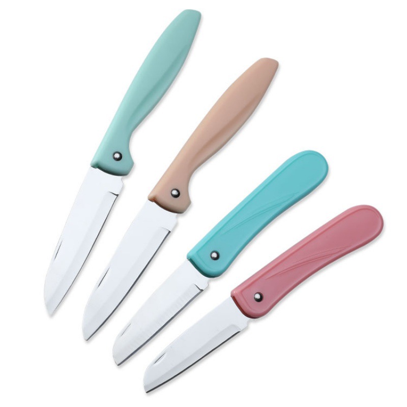 Supermarket fruit knife peeler household kitchen folding knife kitchen stainless steel melon fruit knife portable small folding knife
