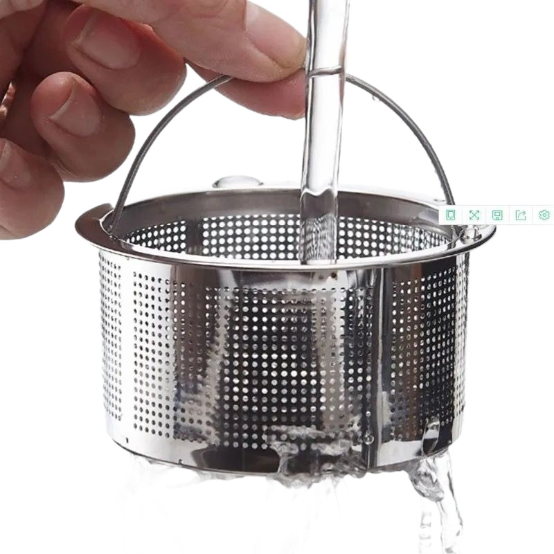 Stainless steel kitchen sink strainer blue vegetable washing basin sink funnel floor drain garbage basket anti-clogging