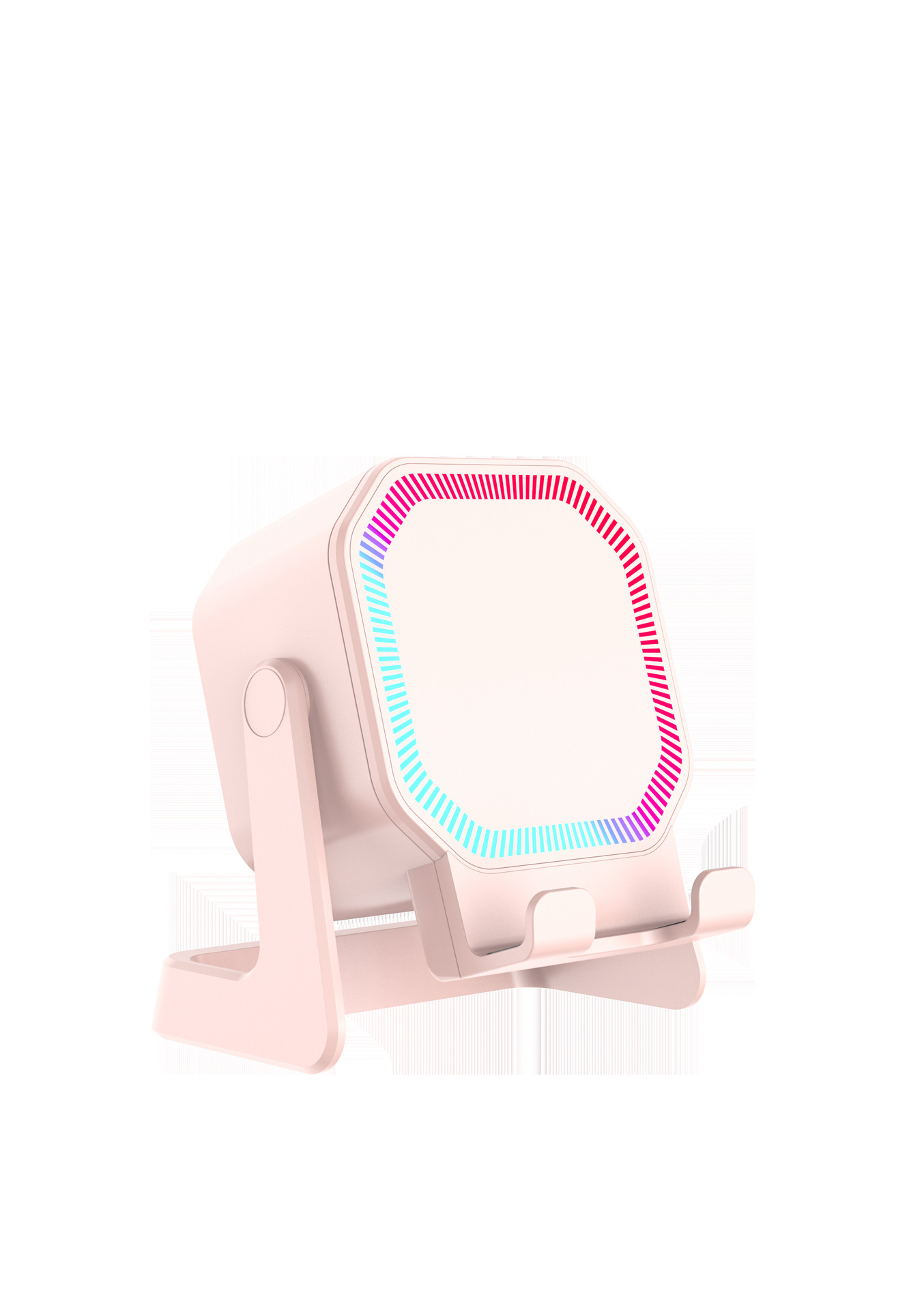 Dual Induction Phone Tablet Holder Lazy Person Live Streaming RGB Light Bluetooth Speaker FCC Certification