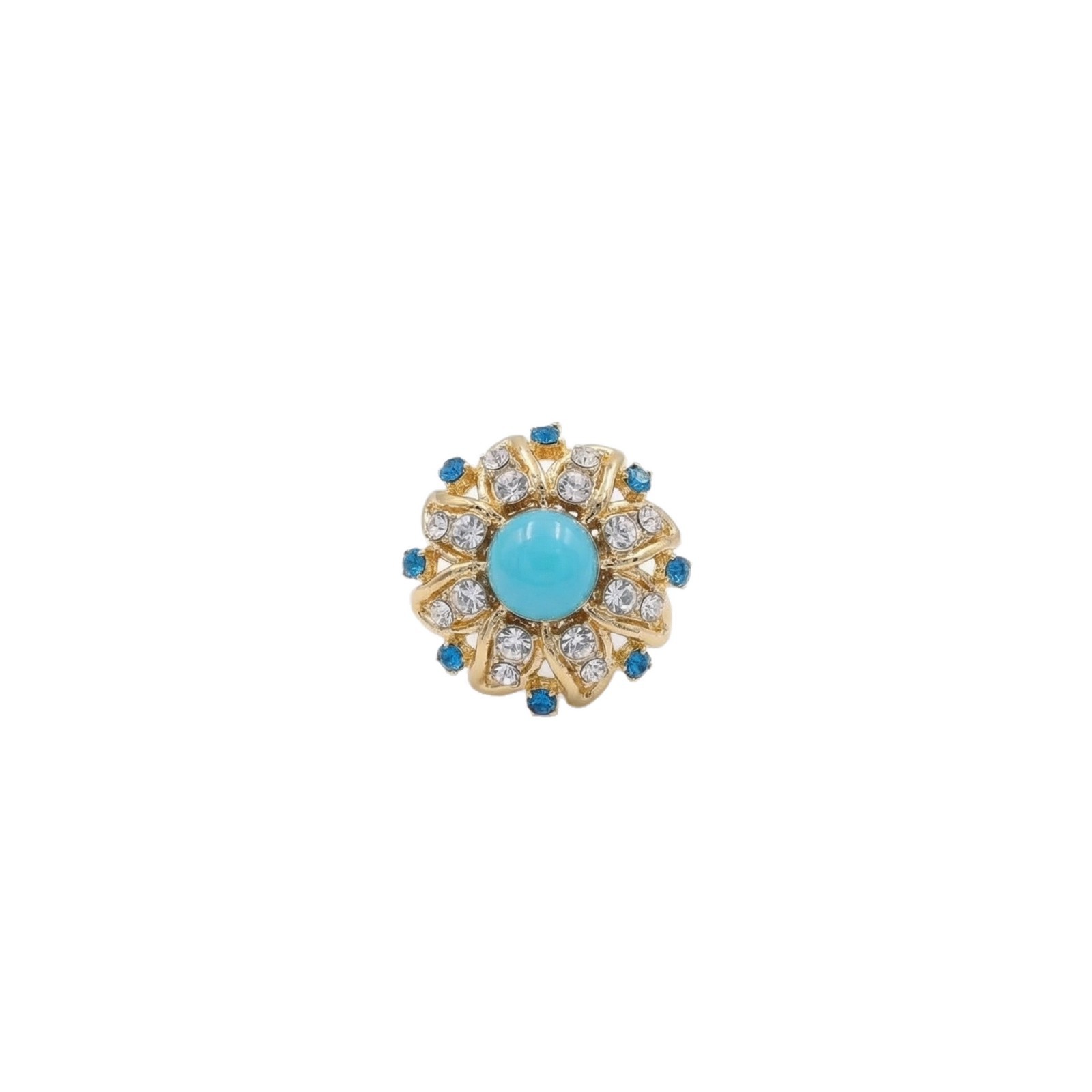 Qingdao vintage palace style natural stone sunflower set rhinestone accessories