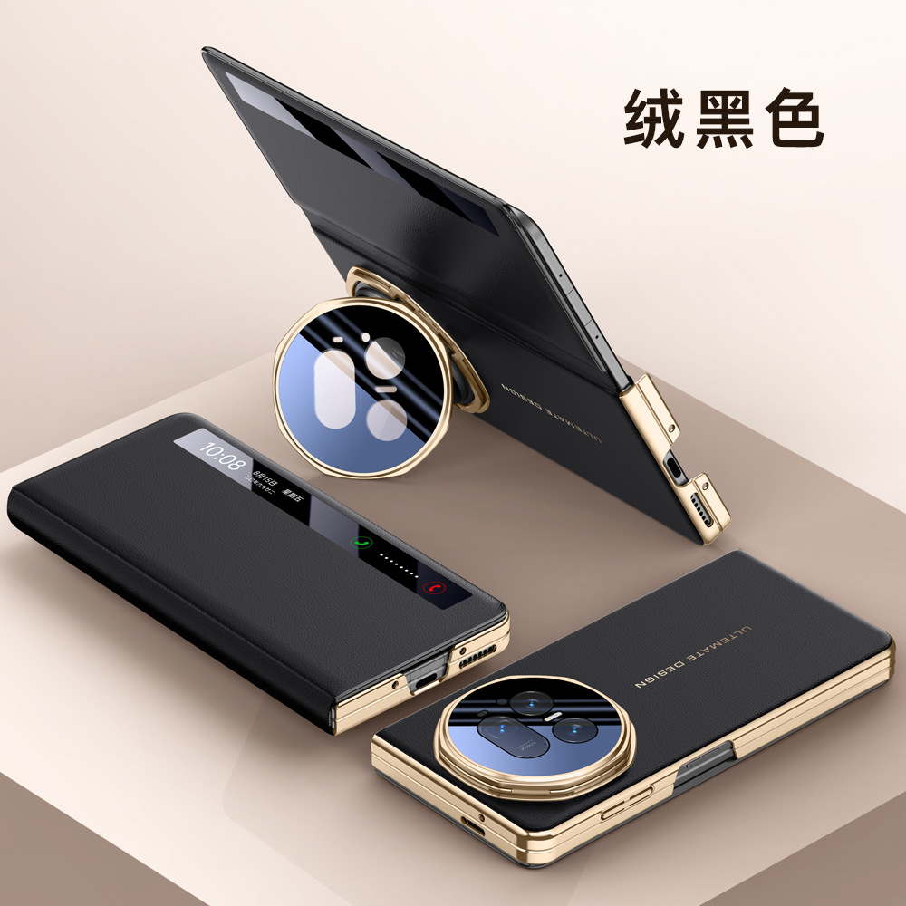 Applicable to Honor Magic V5 protective case pilot series lens bracket business PU phone case