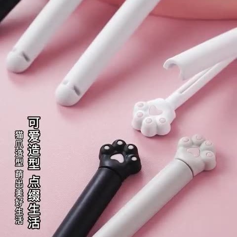Kawaii cat paw food bag clips, kitchen snack food preservation sealing clips, practical 6-pack