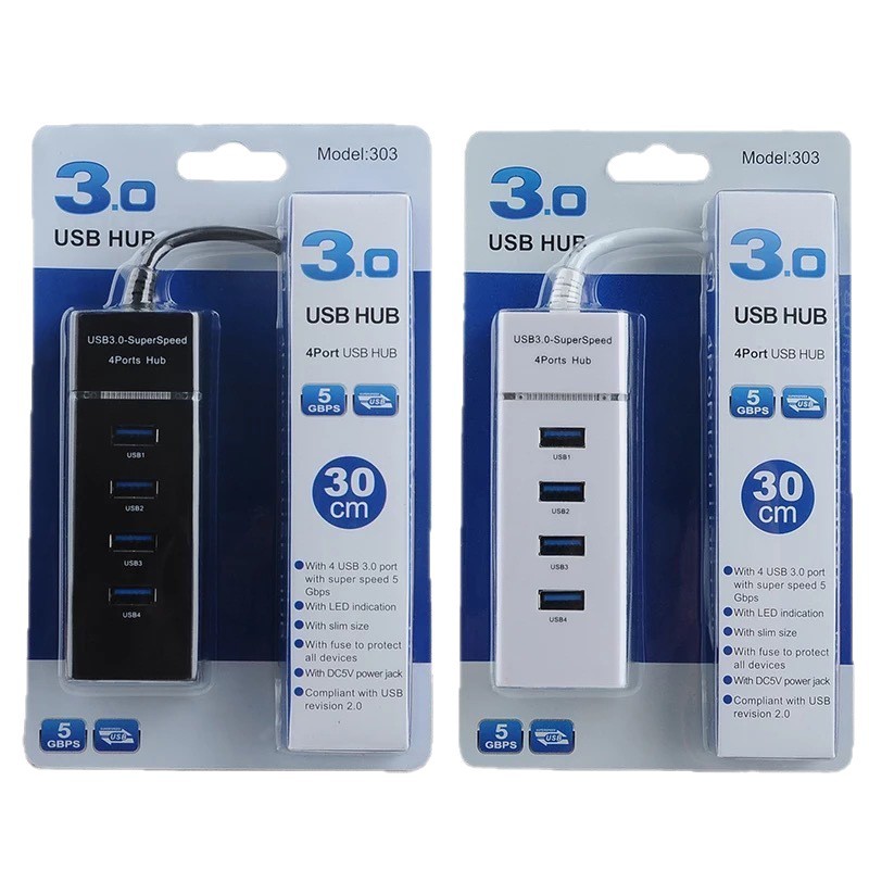 USB3.0 1-to-4 Light Strip Hub Universal Expansion Dock for Computer Laptop High-Speed Transmission Gaming Atmosphere Desk Setup